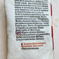 1519 BOOK OF HOURS PRINTED on VELLUM FRAGMENT antique POST-INCUNABULA scarce