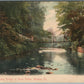 MOYLAN PA ROSE VALLEY SWINGING BRIDGE ANTIQUE POSTCARD