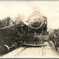RAILROAD TRAIN WRECK ANTIQUE REAL PHOTO POSTCARD RPPC