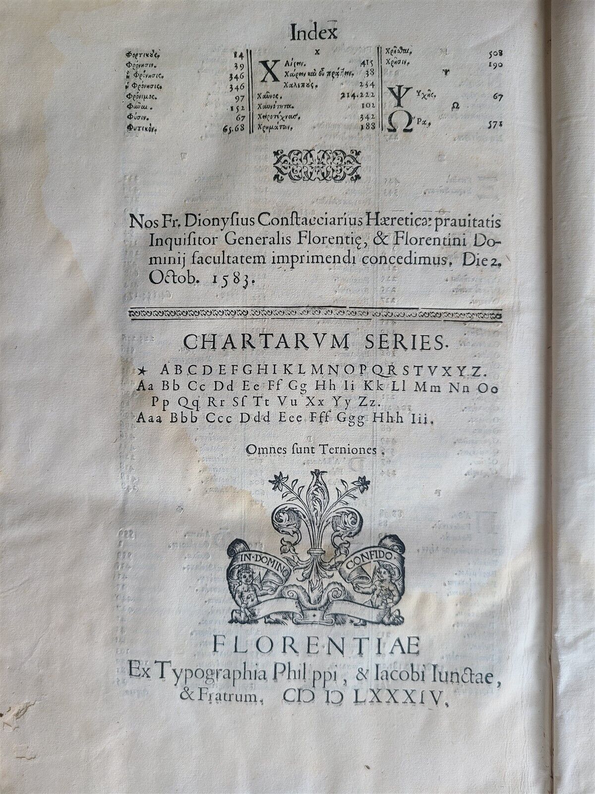 1584 ARISTOTLE COMMENTARIES by Pietro Vettori antique 16th CENTURY FOLIO vellum