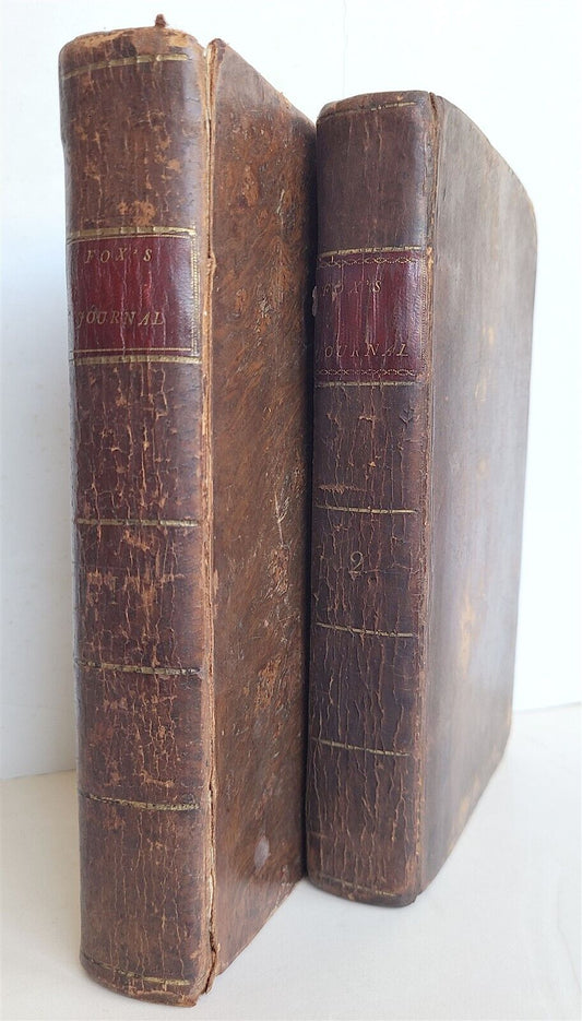 1800 JOURNAL of GEORGE FOX Life Travels Sufferings antique AMERICANA New Yord ed