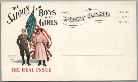 CHICAGO IL 1908 ANTI-SALOON LEAGUE ANTIQUE POSTCARD