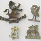 LOT OF 4 BRITISH VINTAGE CAP BADGES