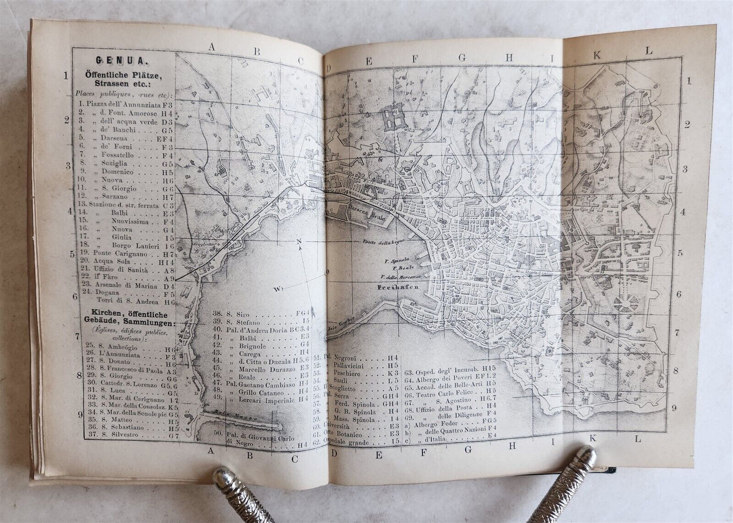1857 ITALIAN TRAVELLER'S BOOK by Dr.FORSTER in GERMAN antique ILLUSTRATED w/MAPS