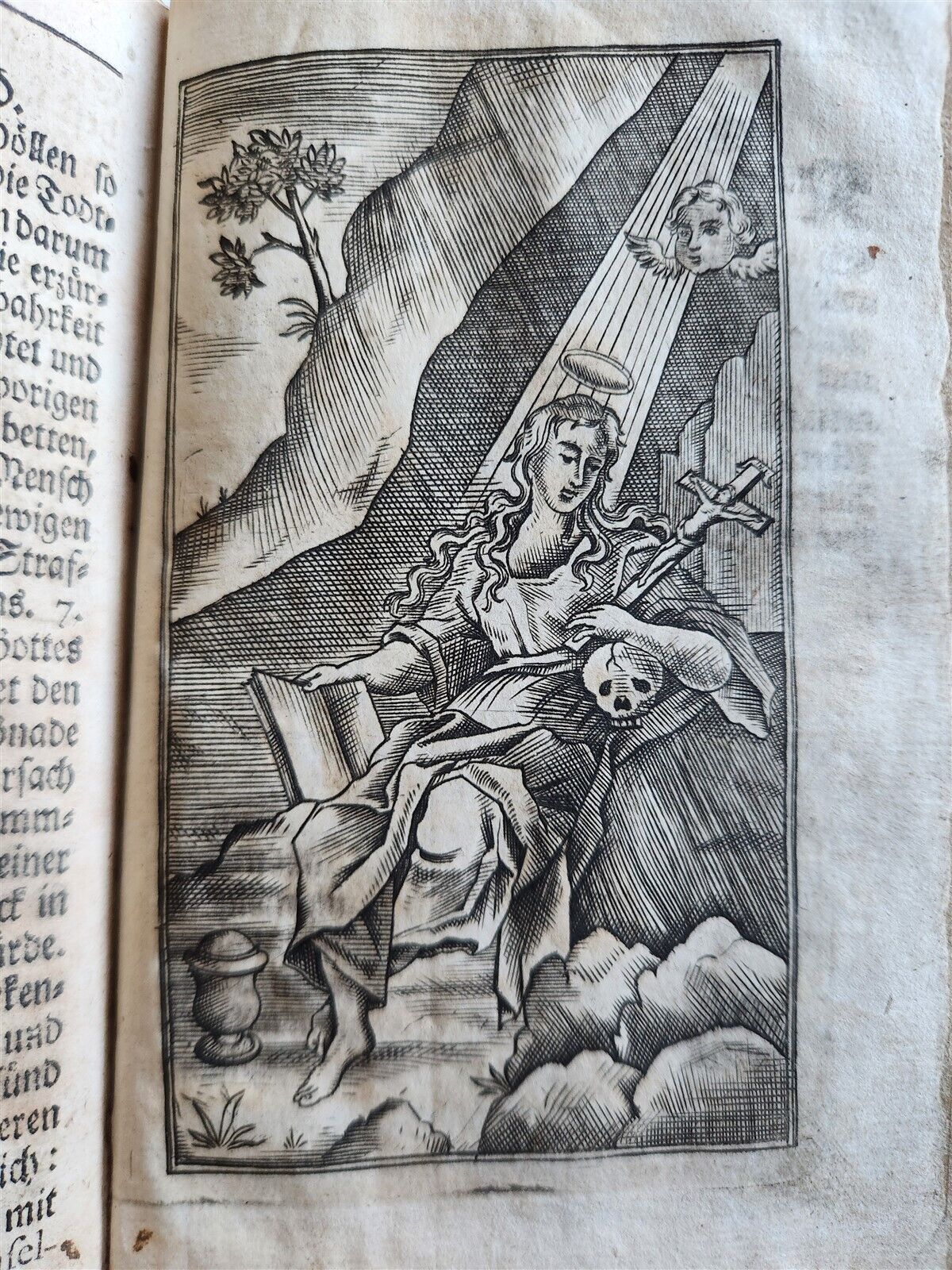 1754 GERMAN DEVOTIONAL BOOK antique BINDING w/ STUNNING SILVER FITTINGS