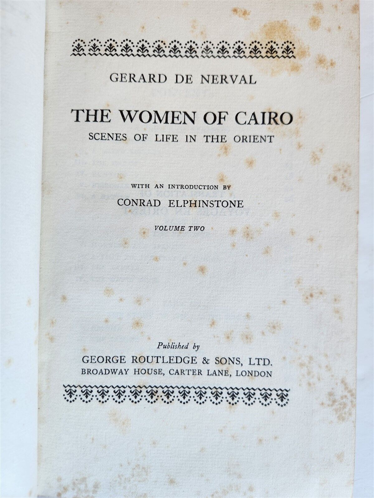 1929 WOMEN of CAIRO SCENES of LIFE in ORIENT 2 vols by GERARD DE NERVAL ANTIQUE