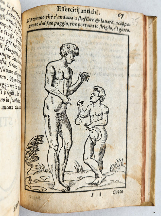 1583 TURKISH & ROMAN MILITARY antique ILLUSTRATED OTTOMAN EMPIRE vellum binding