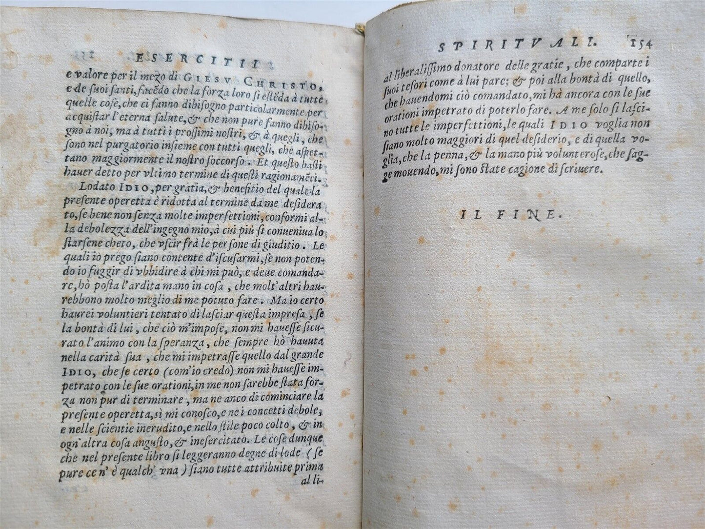 1580 Essercitii spirituali by Giulio Cesare Albicante antique VELLUM BINDING