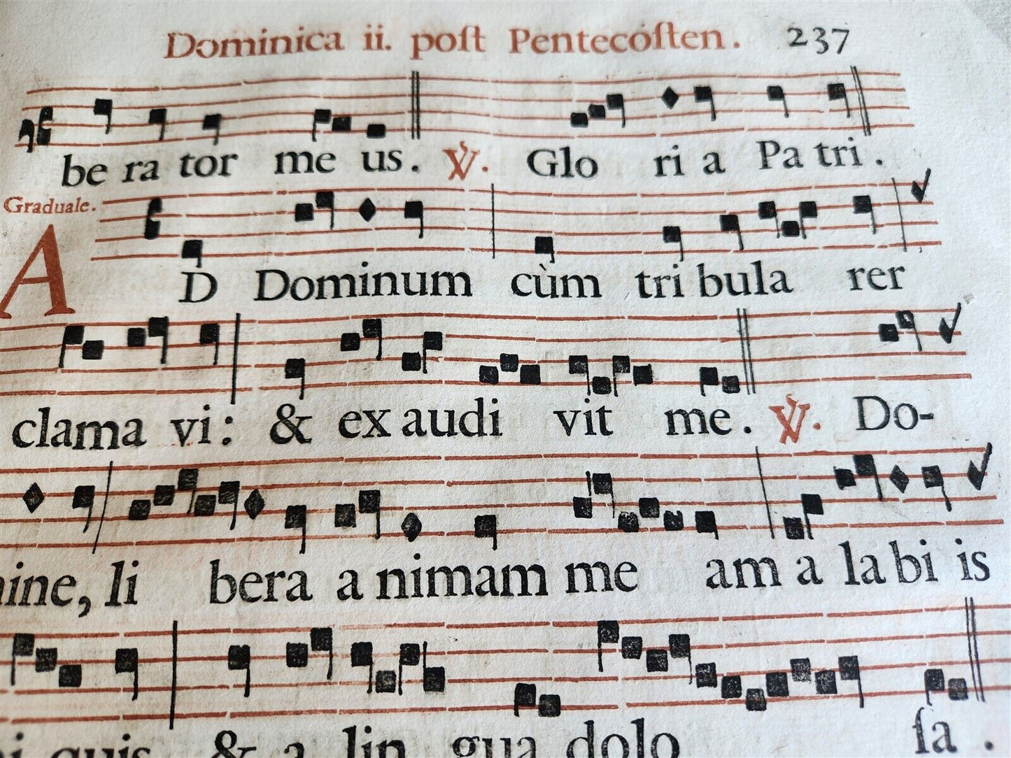 1789 GRADUALE ROMANUM antique ANTIPHONAL LARGE FOLIO 13 x 19"