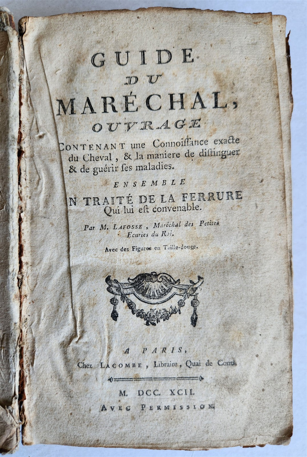 1792 HORSE ANATOMY VETERINARY TREATISE ILLUSTRATED w/ 9 WOODCUTS antique