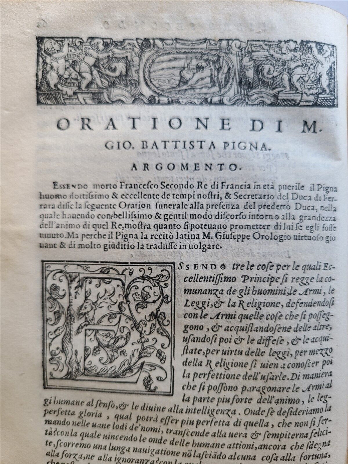 1569 ORATIONS by MANY ILLUSTRIOUS MEN - FRANCESCO SANSOVINO antique VELLUM