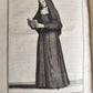 1756 ILLUSTRATED COSTUME HISTORY of MONKS & KNIGHTS for both sexes antique