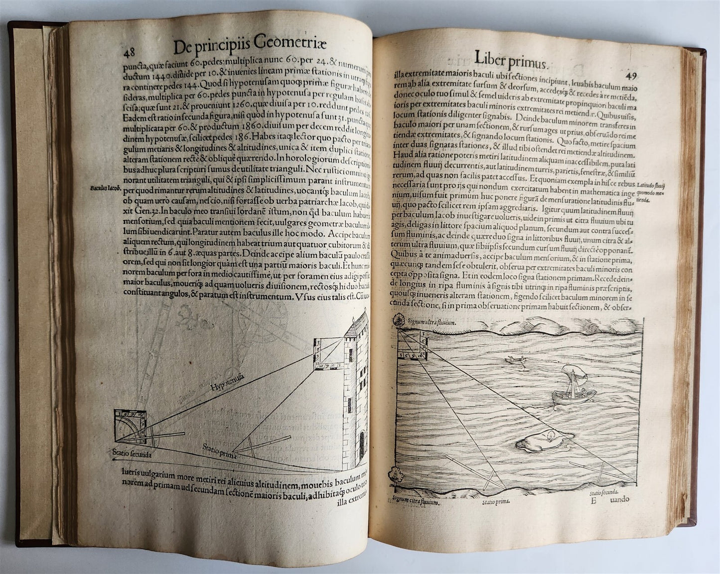1551 RUDIMENTA MATHEMATICA by SEBASTIAN MUNSTER antique ILLUSTRATED 1st EDITION