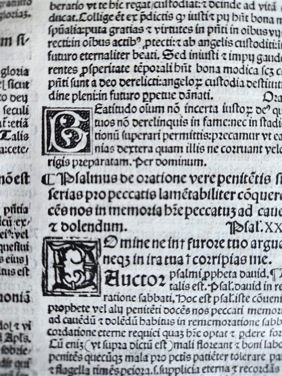 1521 POST-INCUNABULA COMMENTARY of PSALMS by Ludolph of Saxony antique VELLUM