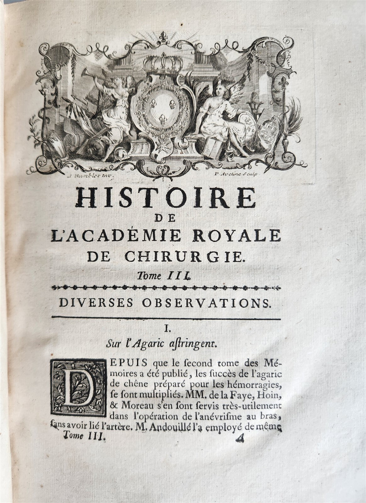 1753 SURGERY ANATOMY ILLUSTRATED antique Memoires l'Academie Royale de Chirurgie