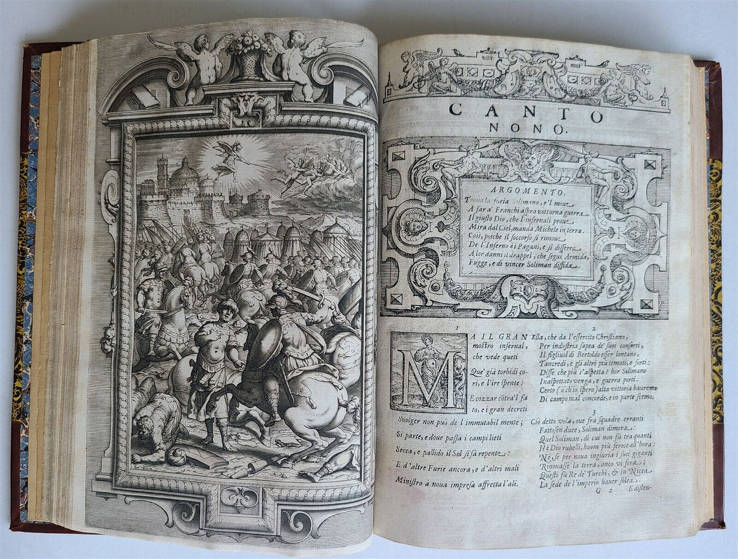 1617 TORQUATO TASSO La Gerusalemme liberata AMAZINGLY ILLUSTRATED antique FOLIO