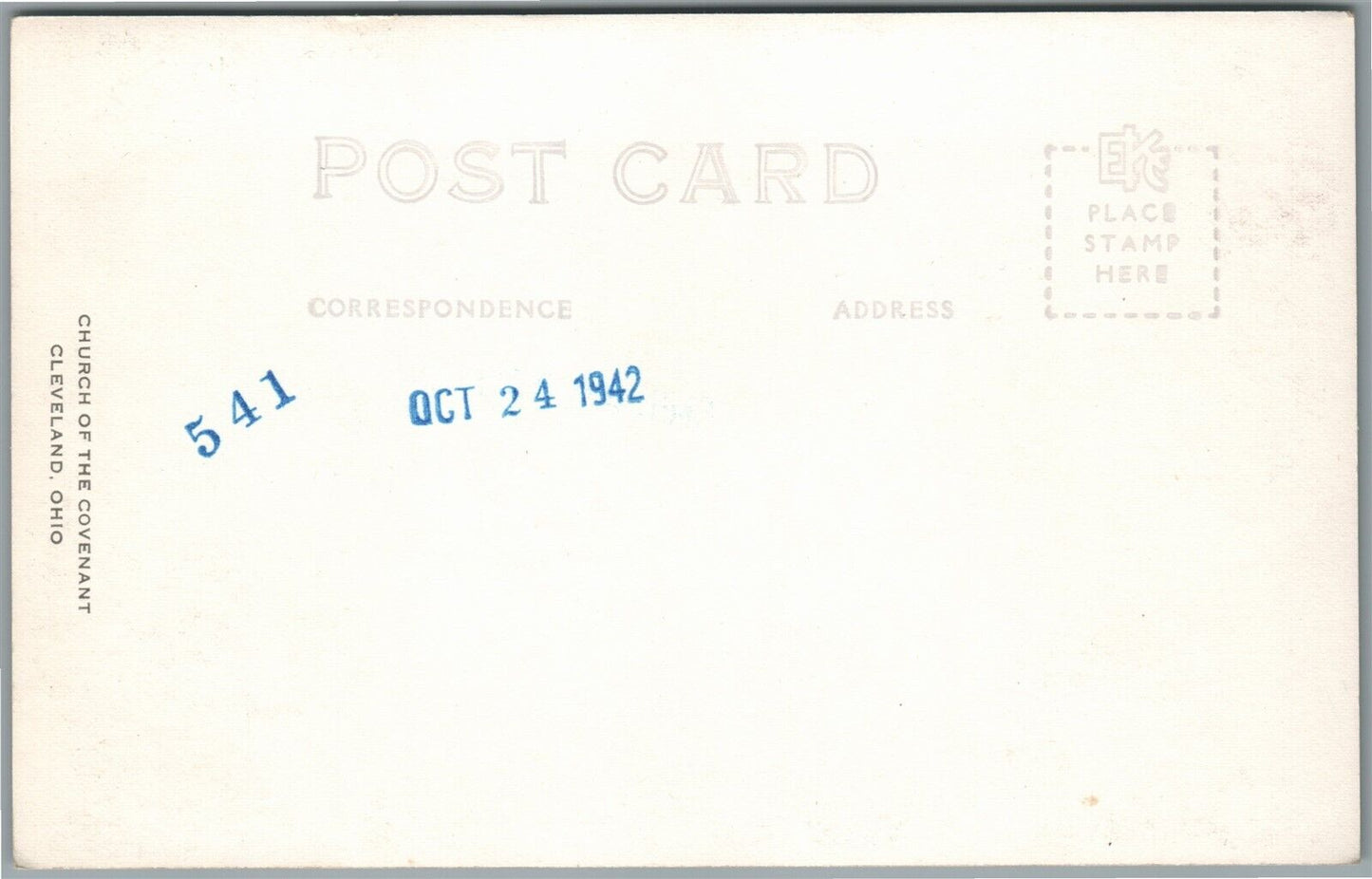 CLEVELAND OH CHURCH OF THE COVENANT VINTAGE REAL PHOTO POSTCARD RPPC