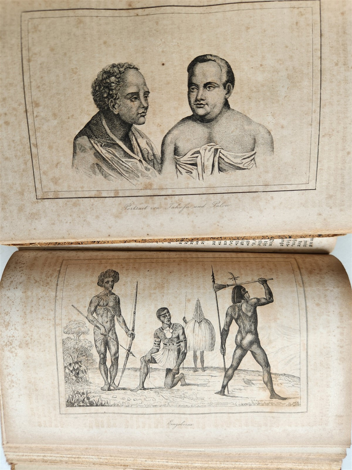 1838 TRAVELS to OCEANIA MALAYSIA POLYNESIA 3 VOLUMES antique ILLUSTRATED German