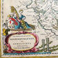 1640 MAP of GERMANY SAXONY by WILLEM BLAEU antique AUTHENTIC hand colored