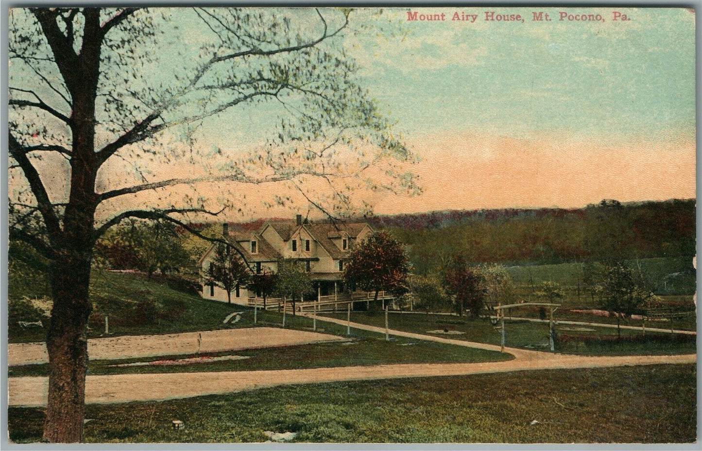 MT. POCONO PA MOUNT AIRY HOUSE ANTIQUE POSTCARD