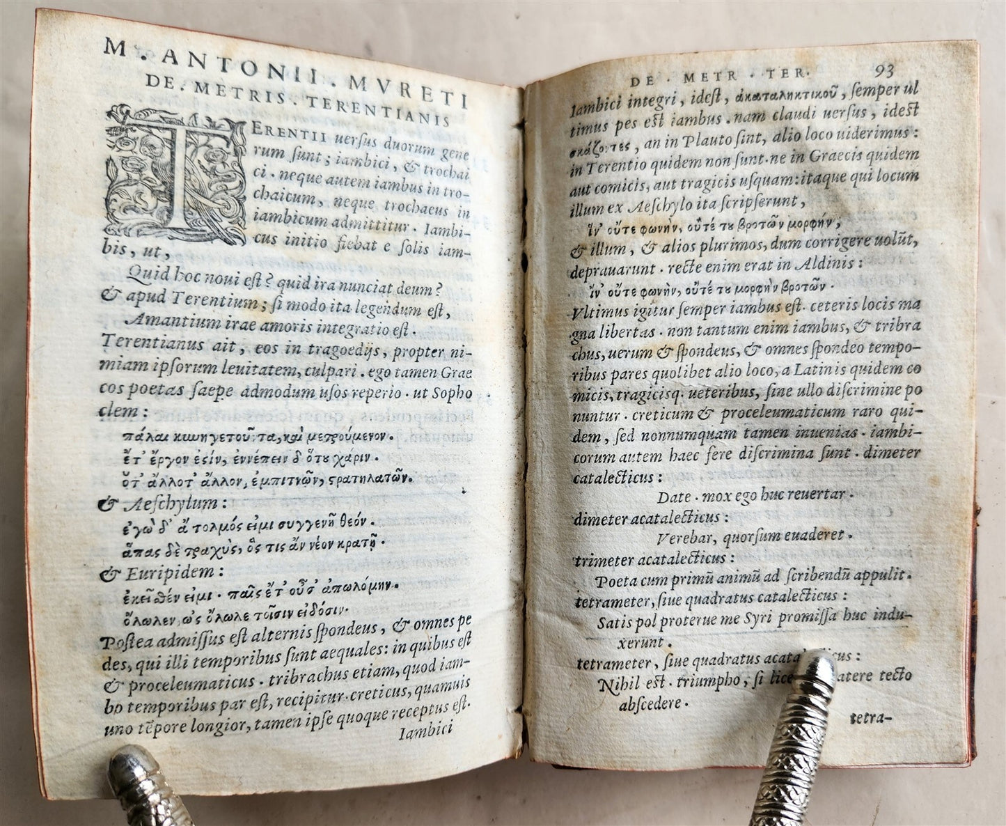 1575 ALDINE PRESS TERENTIUS AFER antique 16th CENTURY TERENCE