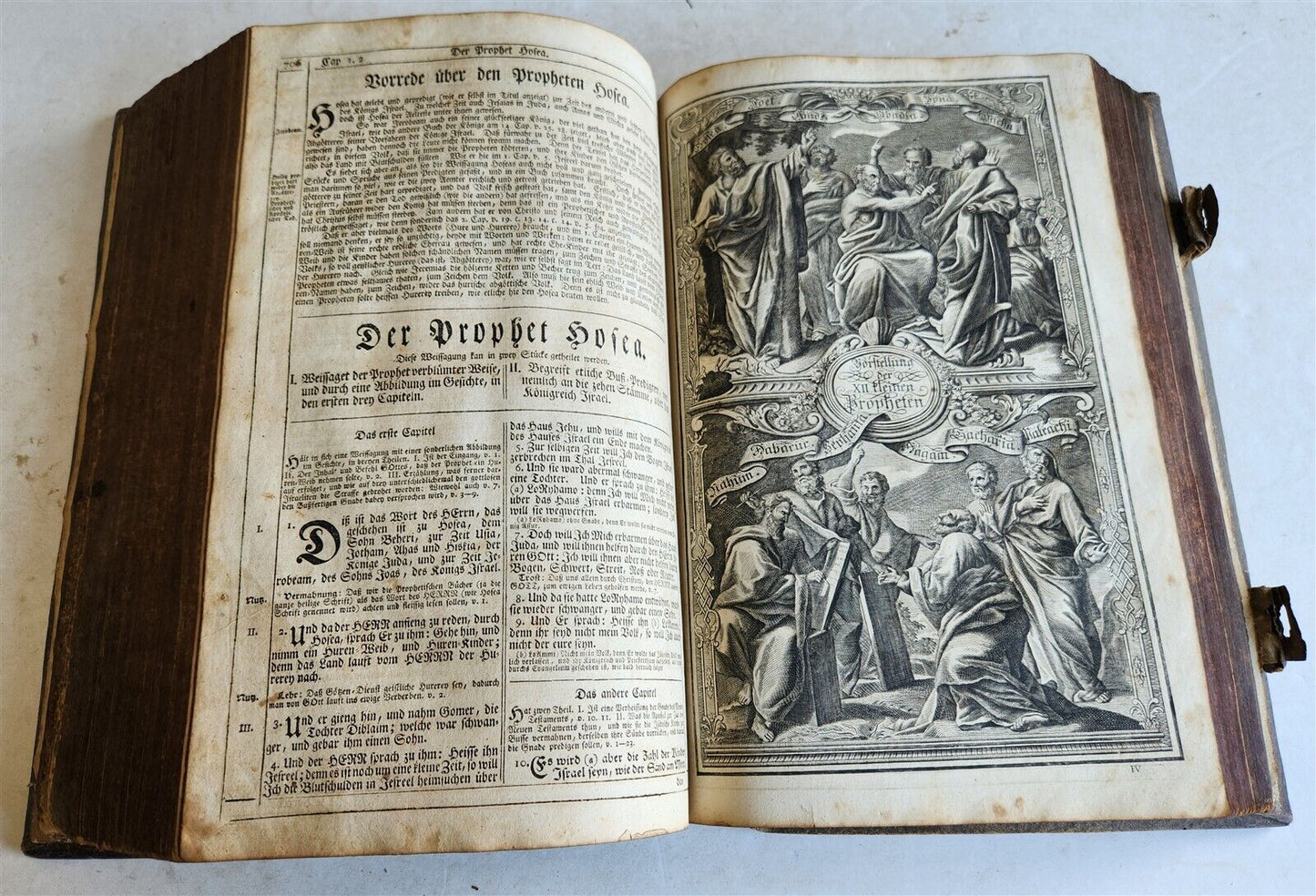 1788 BIBLE in GERMAN ILLUSTRATED antique MASSIVE PIGSKIN BOUND FOILIO