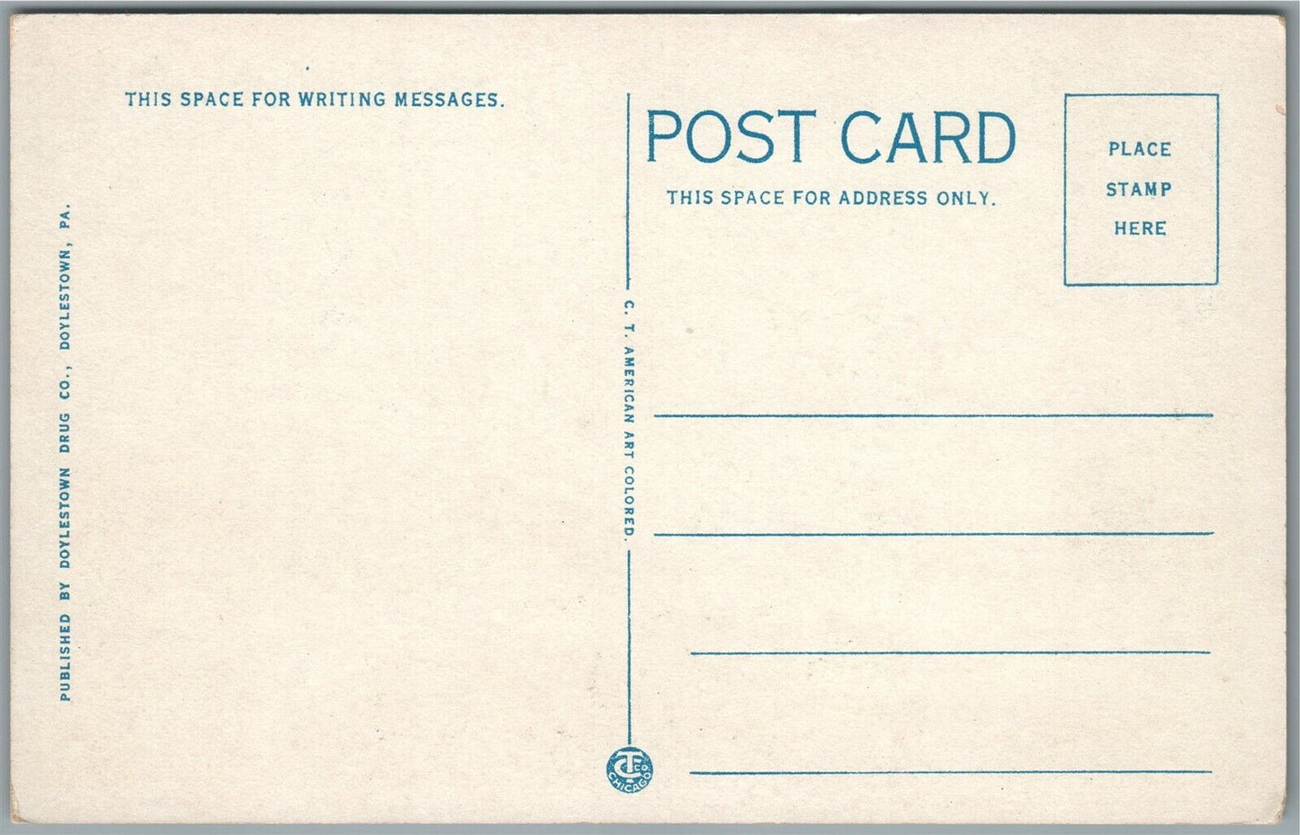 DOYLESTOWN PA FONTHILL ANTIQUE POSTCARD