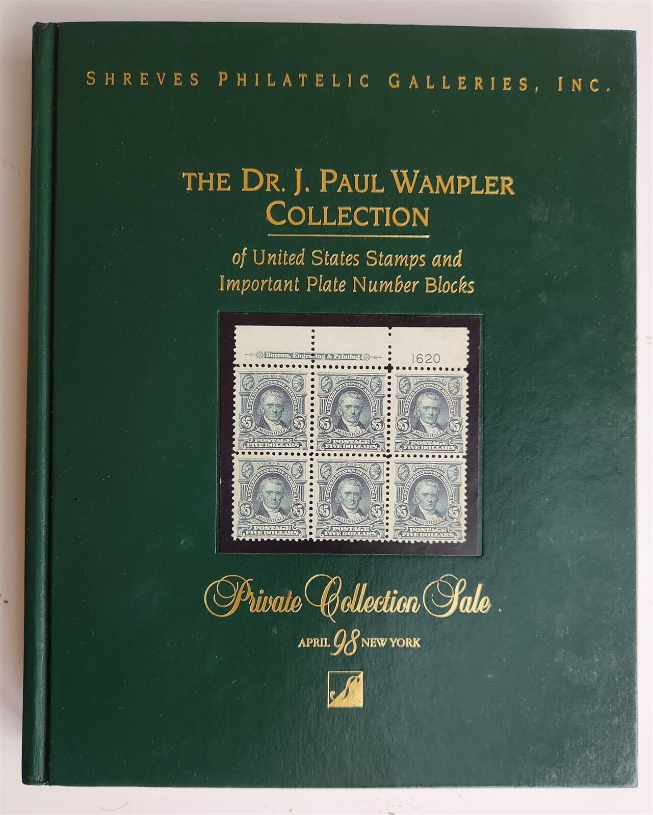 PHILATELIC STAMPS SHREVES AUCTION CATALOG Dr.PAUL WAMPLER COLLECTION 1998