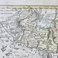 1775 MAP of RUSSIAN LITHUANIA BELARUS antique CHARTE von RUSSISCH LITAUEN rare