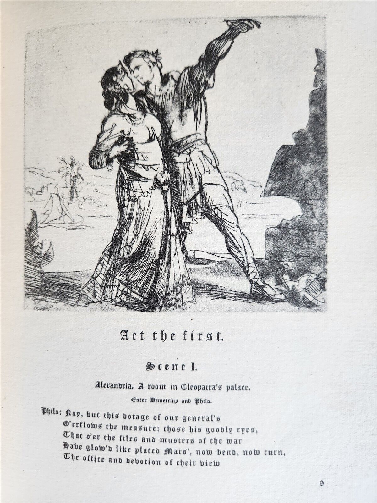 1925 ANTHONY & CLEOPATRA by WILLIAM SHAKESPEARE antique ILLUSTRATED