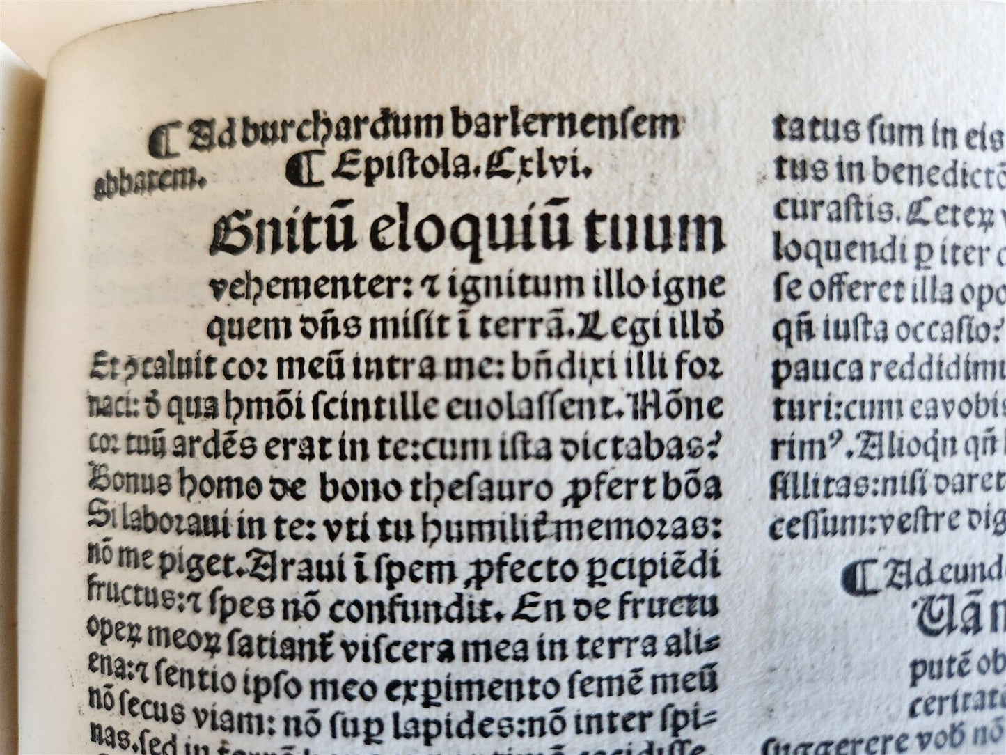 1494 INCUNABULA Bernardus Claravallensis EPISTOLAE antique 15th CENTURY rare