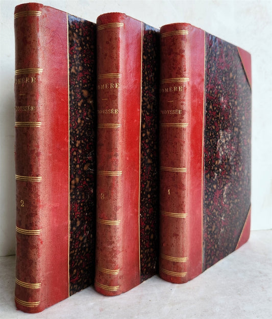 1804 L'ODYSSEE D'HOMERE by BITAUBE 3 VOLUMES antique in FRENCH