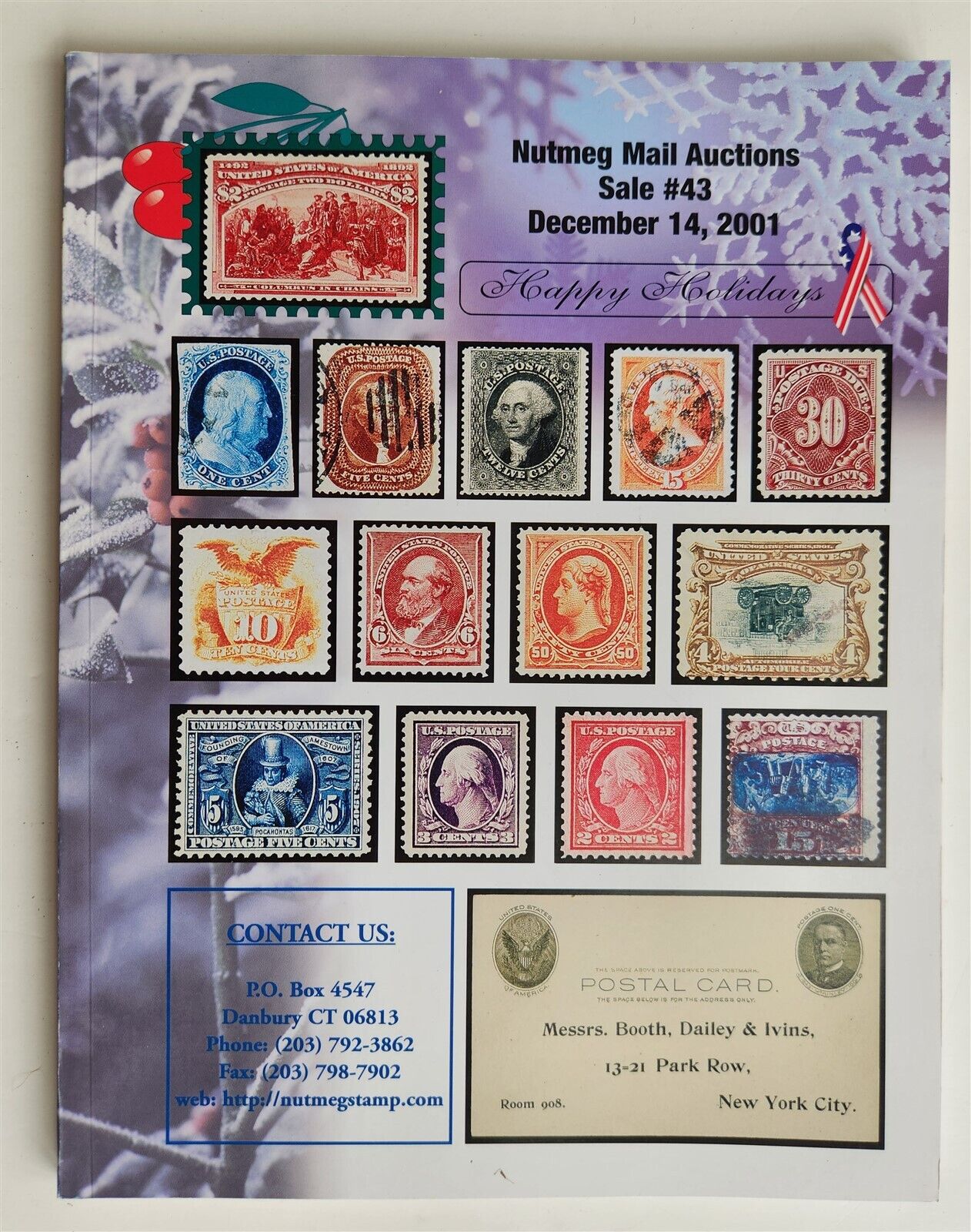 PHILATELIC STAMPS NUTMEG AUCTION CATALOG # 43 2001