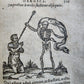 1596-1600 EMBLEMATA antique ILLUSTRATED w/ 270 WOODCUTS PLANTIN VELLUM BINDING