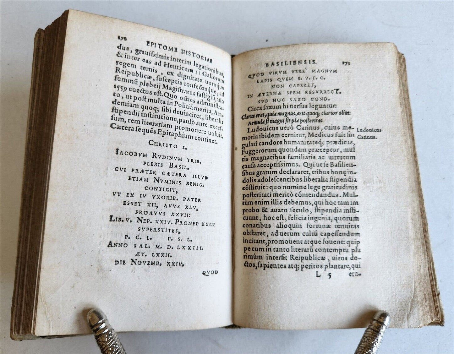 1577 HISTORY of BASEL SWITZERLAND antique Epitome historiae Basiliensis VELLUM