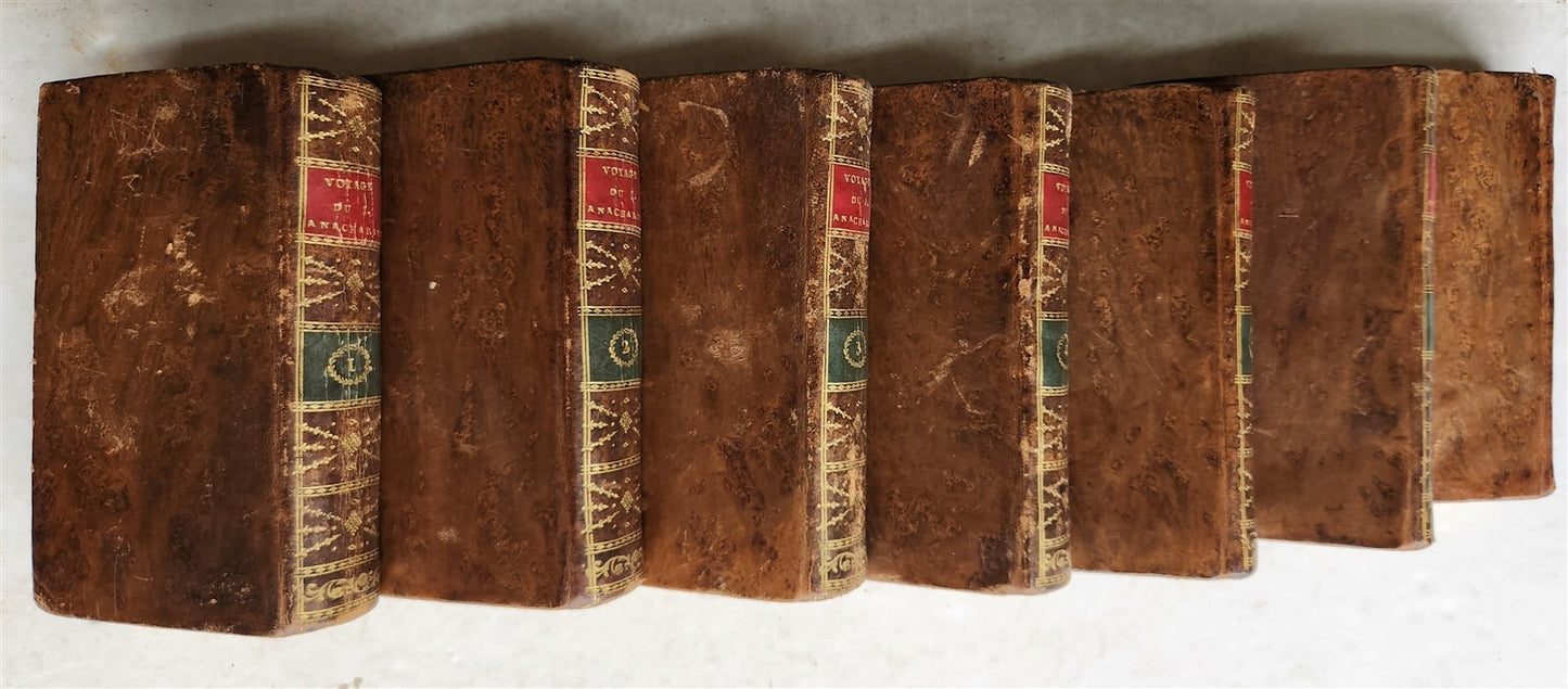 1799-1821 VOYAGE of ANARCHIS of GREECE antique 8 VOLUMES incl. ATLAS ILLUSTRATED