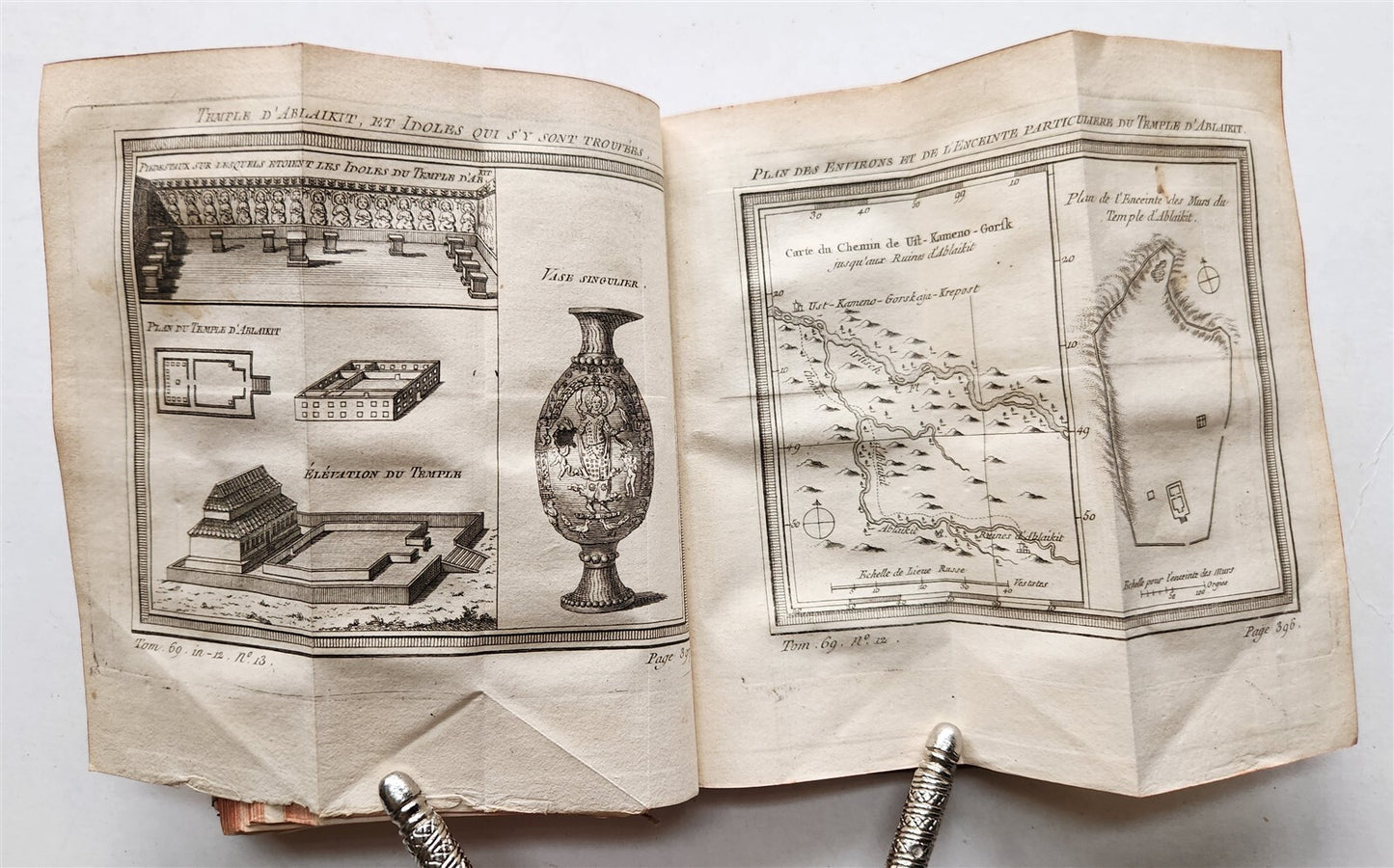 1768 HISTOIRE des VOYAGES VOL.69 antique illustrated ICELAND & SIBERIA RUSSIA