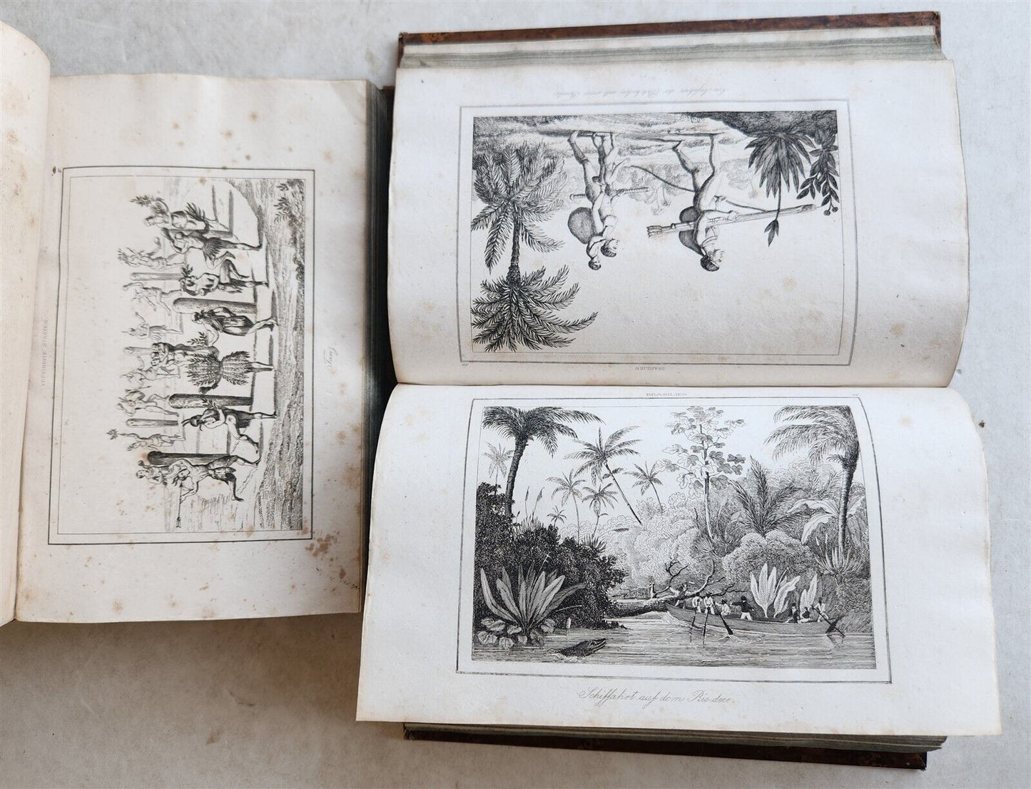 1838 ILLUSTRATED HISTORY of NORTH AMERICA Brazil Columbia & Gyana antique