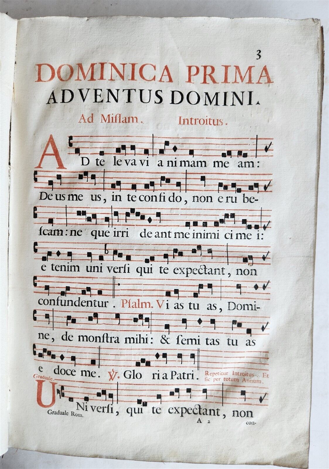 1789 GRADUALE ROMANUM antique ANTIPHONAL LARGE FOLIO 13 x 19"