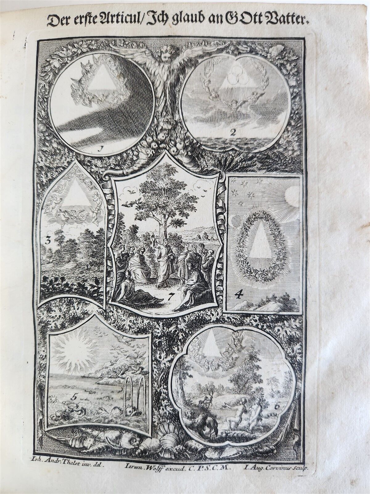 18th century ILLUSTRATED CATECHISM antique