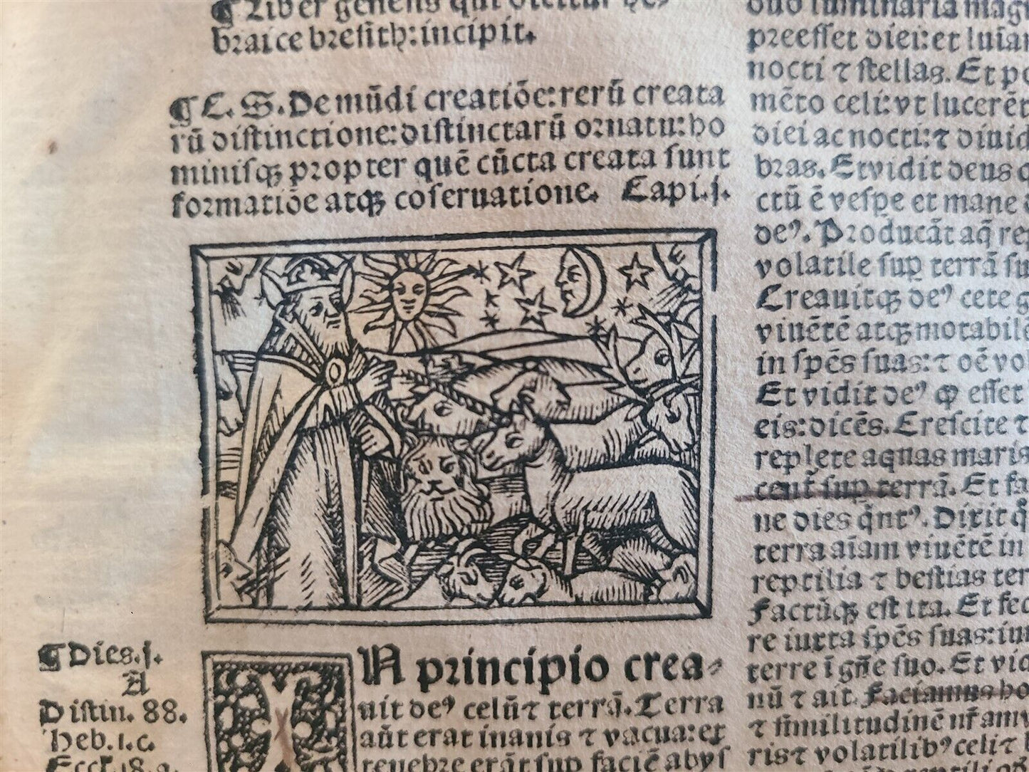 1524 BIBLIA POST-INCUNABULA ILLUSTRATED antique 16th CENTURY BIBLIA scarce