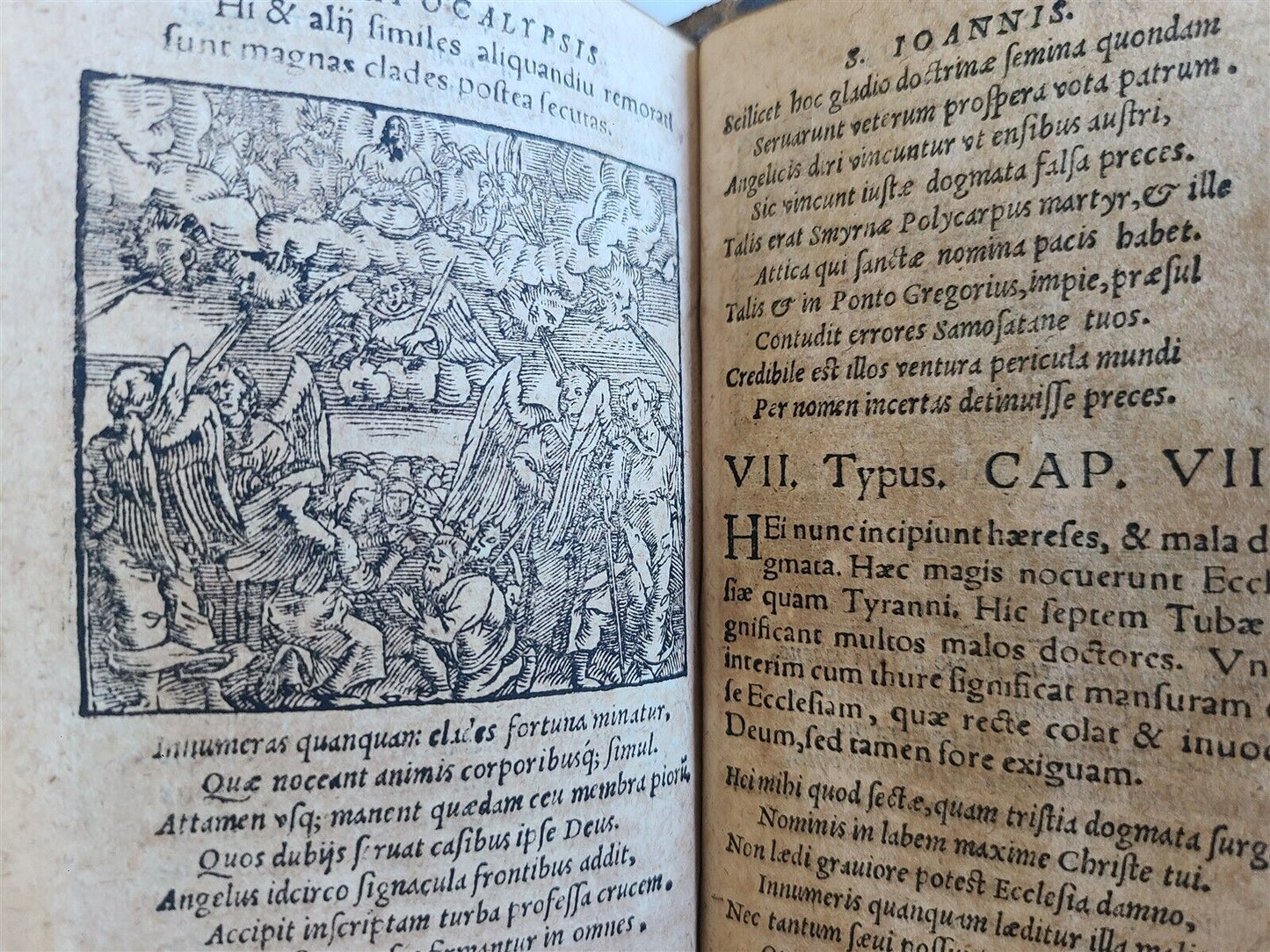 1575 APOCALYPSE COMMENTARY by D. Chytraeus ILLUSTRATED antique pigskin BINDING