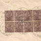 INDIA POSTAGE REVENUE COVER SENT TO GERMANY ANTIQUE ONE ANNA STAMPS