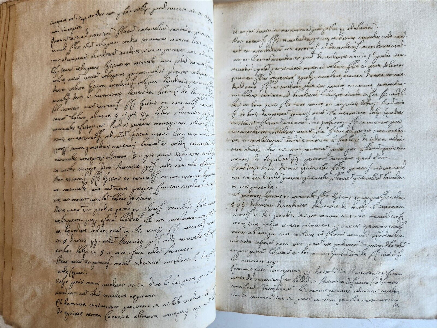 18th cent. MANUSCRIPT ROMAN LAW BOOK Institutiones Juris Civilis VELLUM antique