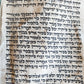 TORAH SCROLL FRAGMENT MANUSCRIPT on VELLUM antique BIBLE EXODUS