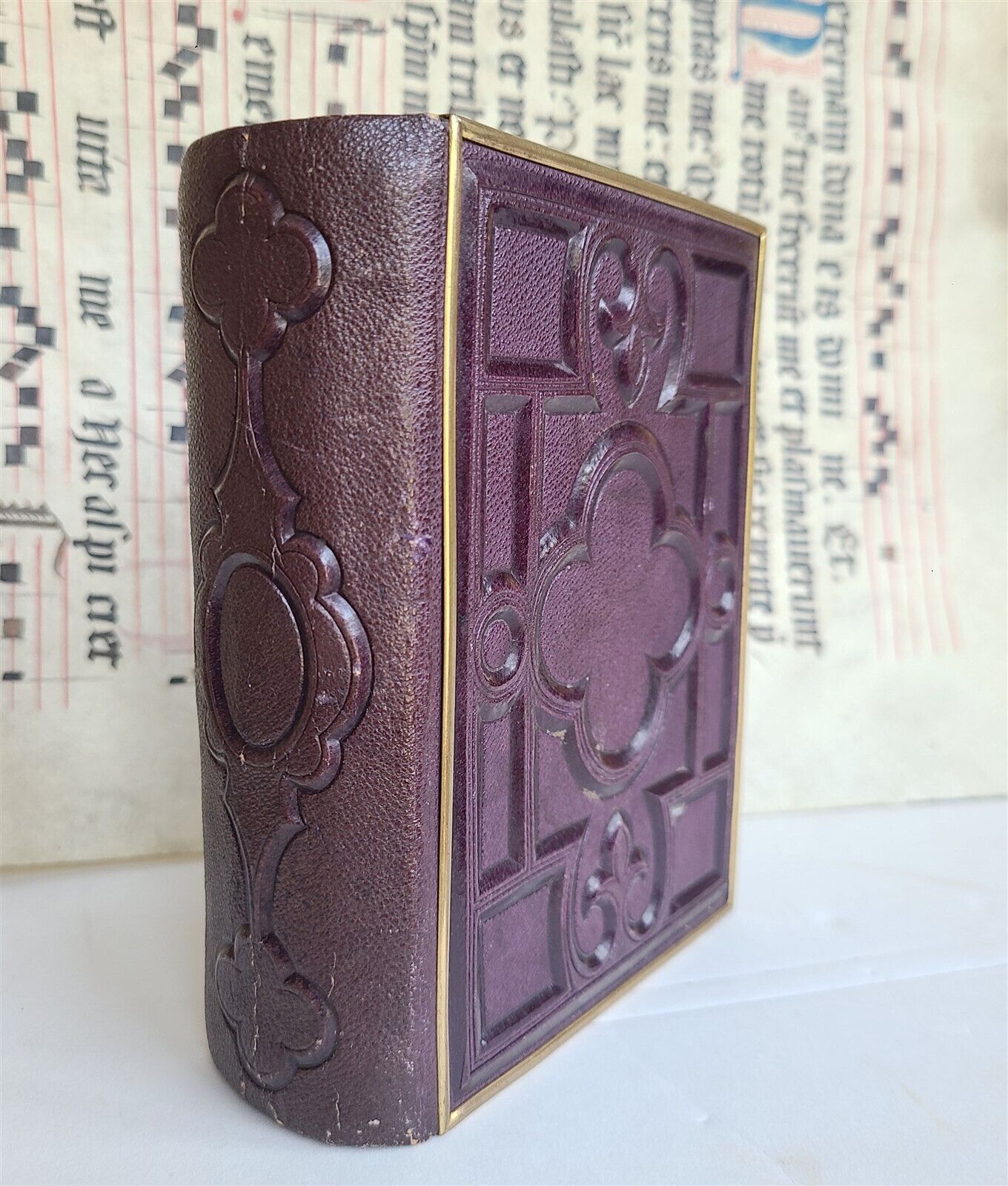 19th century VICTORIAN PHOTO ALBUM w/ CLASPS antique EXCELLENT CONDITION