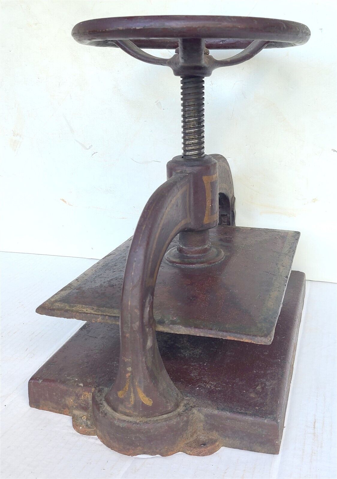 CAST IRON BOOK PRESS antique BOOKBINDING VICTORIAN 19th century