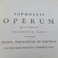 1786 SOPHOCLES POETRY in GREEK 2 VOLUMES antique