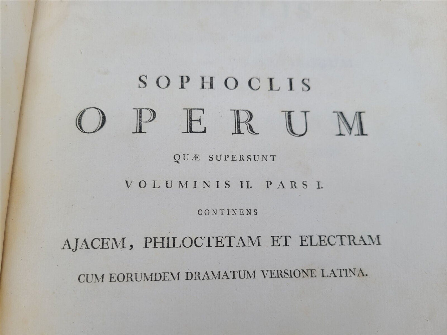 1786 SOPHOCLES POETRY in GREEK 2 VOLUMES antique