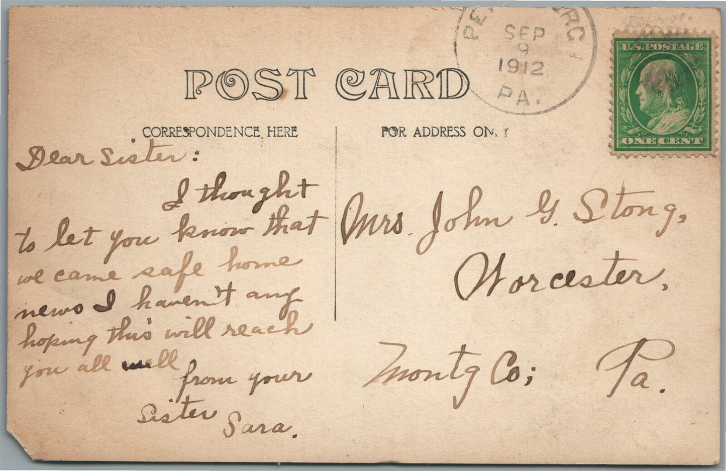 PENNSBURG PA ANTIQUE REAL PHOTO POSTCARD RPPC